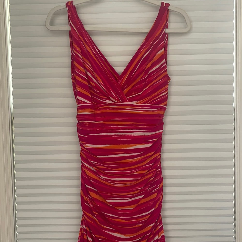 Vibrant ruched stretch dress by Ralph Lauren